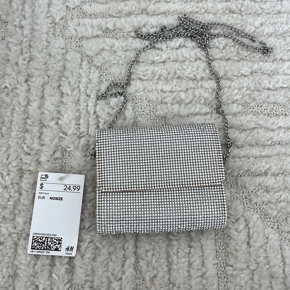 Brand new mini rhinestone clutch